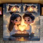 Magical King- 7D Digital Bedsheet Set - Boy & Girl
