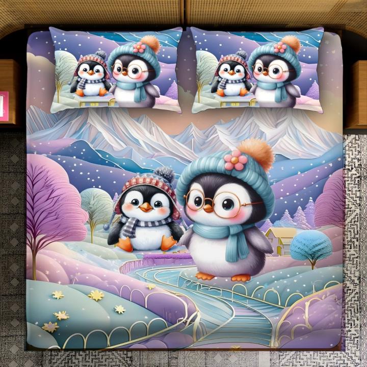 Magical King- 7D Digital Bedsheet Set - Cute puppies