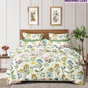 Merino 1243 Queen Size Bedsheet Set with 2 Pillow Cover