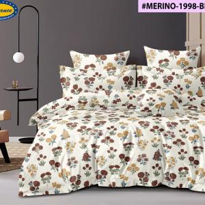 Merino 1998- Beige Queen Size Bedsheet Set with 2 Pillow Cover