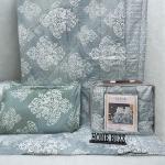 Wink Blue Floral 4 piece of Comforter Set(1 Bedsheet,2 pillow cover,1 comforter)