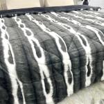 Rabbit Touch - Double Bed Winter Quilt - Premium Embossed- Dark Grey Solid Design