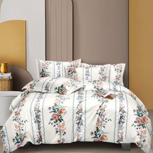 Merino 1599- Cream Queen Size Bedsheet Set with 2 Pillow Cover