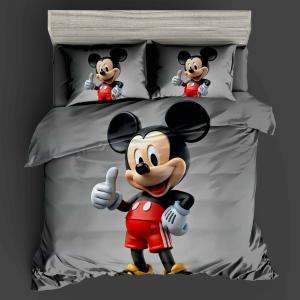 Kids Digital 7D Bedsheet Set - Mickey mouse Design