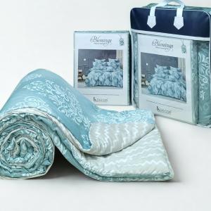 Blessings Blue Floral Shade 4 piece of Comforter Set(1 Bedsheet,2 pillow cover,1 comforter)