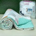 Forever White Diagonal 4 piece of Comforter Set(1 Bedsheet,2 pillow cover,1 comforter)
