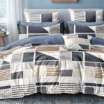 Rose Gold - 4 pc Comforter Set- Dynamic Grey with White Combination