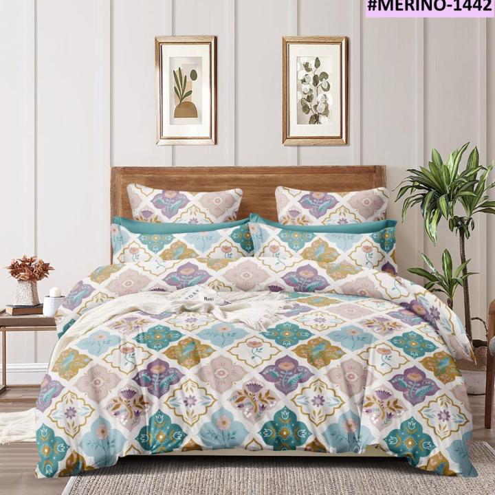 Merino 1442 Queen Size Bedsheet Set with 2 Pillow Cover