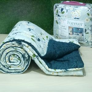 Forever Light Blue Floral 4 Piece of Comforter Set