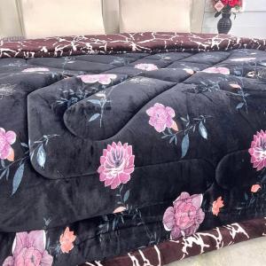 Cutie Pie- Double Bed Winter Quilt - Premium Embossed- Purple Solid Design