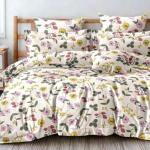 Rose Gold - 4 pc Comforter Set- Half White Floral design