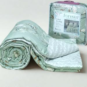Forever Green 4 piece of Comforter Set(1 Bedsheet,2 pillow cover,1 comforter)