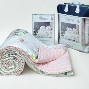 Blessings Baby Pink Floral 4 piece of Comforter Set(1 Bedsheet,2 pillow cover,1 comforter)