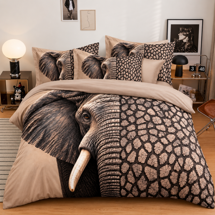JUNGLORA King Size Premium Bedsheet Set