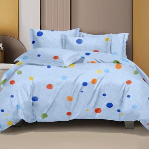 ROSIE – Kids Bedsheet Sky Blue Dots with 2 Pillow Covers
