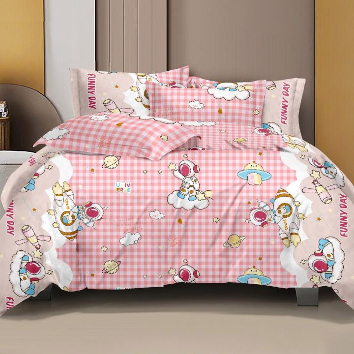 ROSIE – Kids Bedsheet Pink Space Adventure with 2 Pillow Covers