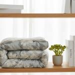 CLOUDY COZY Ultrasonic Double Bed AC Comforter - Grey Floral