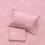 Pluto King  Pink Rose Elegance JUMBO KING BEDSHEET SET with Two Set Pillow Covers