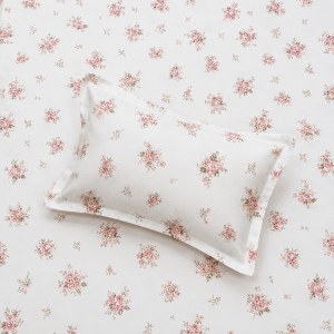 Pluto King  Blush Floral Garden JUMBO KING BEDSHEET SET with Two Set Pillow Covers