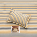 Pluto King Mustard Stripe Classic JUMBO KING BEDSHEET SET with Two Set Pillow Covers
