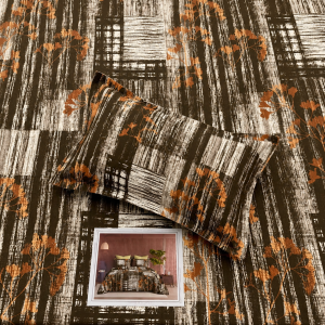 Pluto King Rustic Bloom JUMBO KING BEDSHEET SET with Two Set Pillow Covers