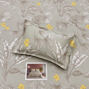 Pluto King Sage Tropical Charm JUMBO KING BEDSHEET SET with Two Set Pillow Covers
