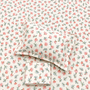 Pluto King Peach Blossom Charm JUMBO KING BEDSHEET SET with Two Set Pillow Covers