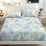 Pleasure King Fitted Bedsheet - 78*72*10 inches- Leaf Design