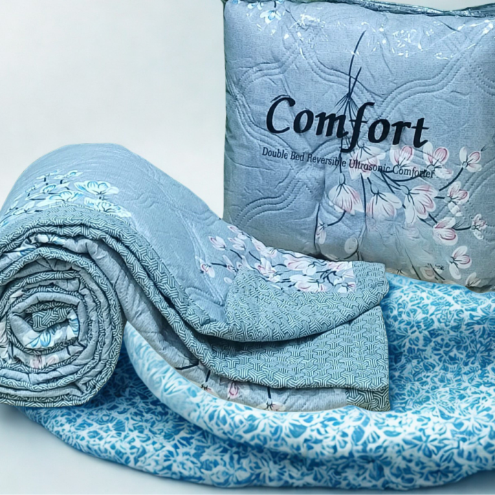 Comfort - Ultrasonic Double Bed AC Comforter-Blue