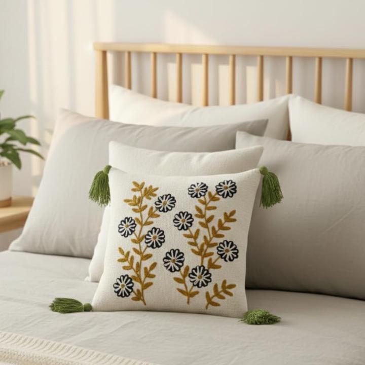 Hand - Stitched Cushion Covers (Size 12*12 inch)- Set of 2 pieces