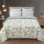 CLOUDY COZY Ultrasonic Double Bed AC Comforter - White Floral