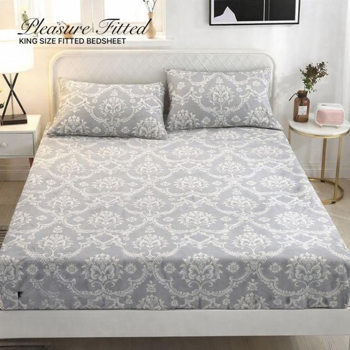 Pleasure King Fitted Bedsheet - 78*72*10 inches- Jaipur Design