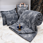 Cinderella Mocha Brown Floral Outline Design King Size 108×108 Comforter Set