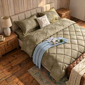 Olive Rose Elegance Cinderella King Size 108×108 Comforter Set