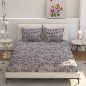 Zircon King Elastic Fitted Bedsheet Lavender Sketch