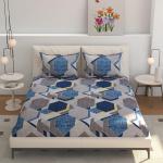 Zircon King Elastic Fitted Bedsheet Blue Hexa