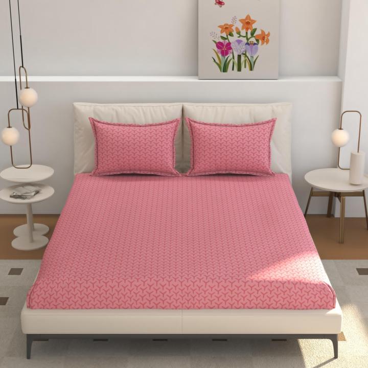 Zircon King Elastic Fitted Bedsheet Petal Mist