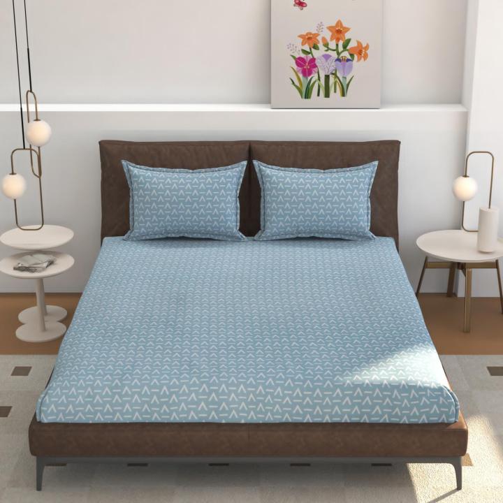 Zircon King Elastic Fitted Bedsheet Sky Arrow