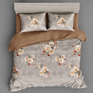 Bentley 3-Piece Queen Size Double Bedsheet Set – Classic Brown Plaid Checks with Two Pillow Covers