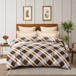 Bentley 3-Piece Queen Size Double Bedsheet Set – Modern Sage Abstract Geometric with Two Pillow Covers