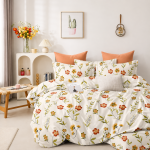Bentley 3-Piece Queen Size Double Bedsheet Set – Mint Triangle Geometric with Two Pillow Covers