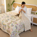 Blessings – Grey Blue Tribal ultrasonic double bed comforter